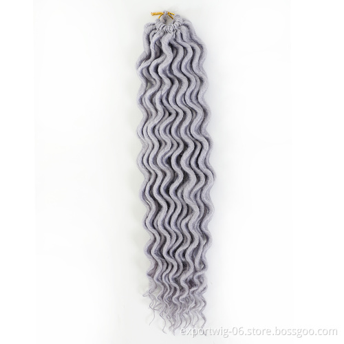 Wholesale faux locs crochet hair extensions synthetic locs dreads crochet ombre braiding hair dreadlock curly soft faux locs
